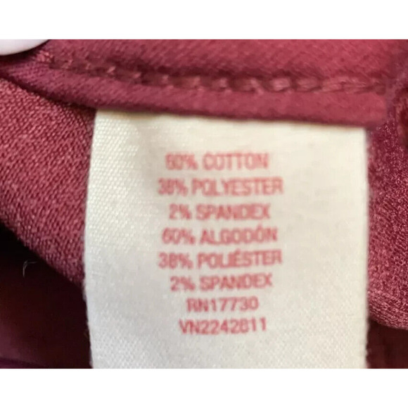 Mossimo Shorts Size 8/29 Maroon Red Wine High Rise Stretch Women's 30x2 - Picture 3 of 5